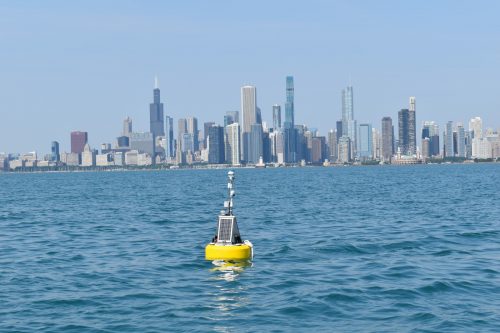 A photo of a buoy near Chicago