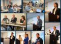 A collage shows people speaking and interacting at a meeting.