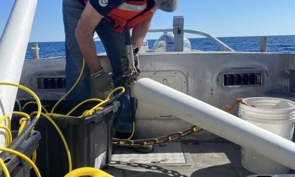 sanct_spot_prep preparing a spotter buoy for deployment on boat