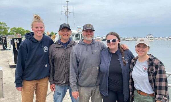 Shipwreck Sentinel Buoy deployment crew. Photo by Daniel Wroblewski.