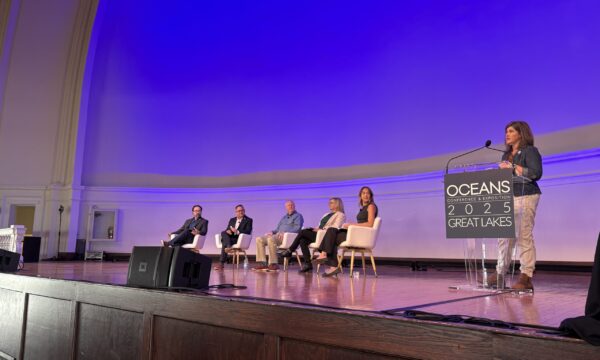 Heather Stirratt moderating the Lakebed 2030 Town Hall at Oceans 2025 Heather Stirratt moderating the Lakebed 2030 Town Hall at Oceans 2025, Chicago, IL.