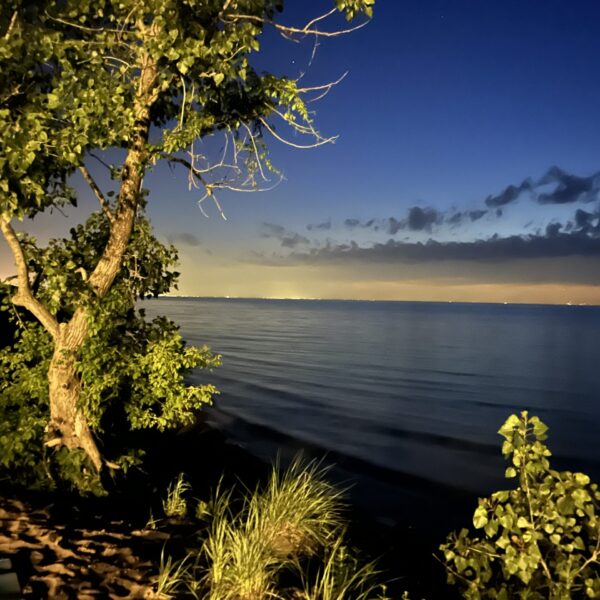 GLOS Photo Contest_2026_A Tapestry of Light and Water: The coastal interface where the Indiana Dunes meet the vast Lake Michigan basin_Beverly Shores, IN, USA - Lake Michigan on 23 June 2025_by Jessica Middleton "A Tapestry of Light and Water" by Jessica Middleton